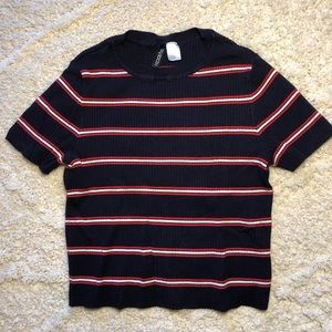 H&M striped sweater tee shirt
